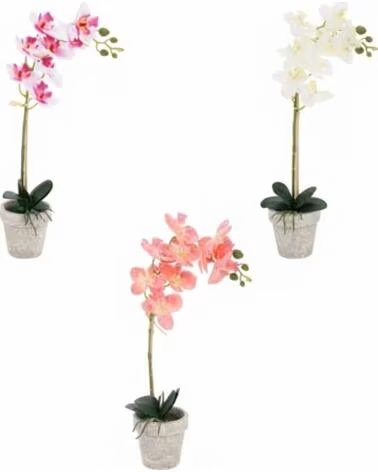 EXCELLENT CADEAU ET DÉCORATION ORCHIDÉE ARTIFICIELLE EN POT MULTICOLORE MULTICOLOR