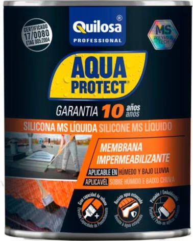 QUILOSA PEINTURE ET PRODUITS CHIMIQUES AQUA PROTECT SILICONE MS LIQUIDE MEMBRANE IMPERMÉABILISANTE MULTICOLOR