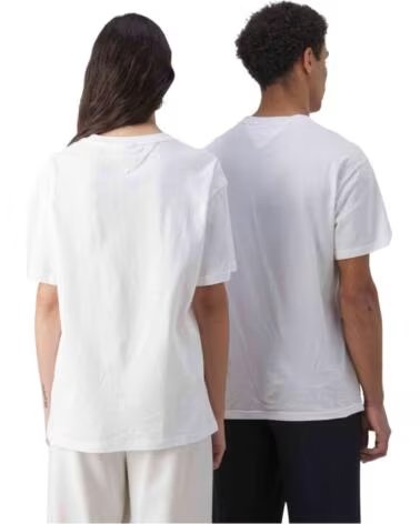 TOMMY HILFIGER KURZARM-T-SHIRT DM0DM18572YBR UNISEX WEISS BLANCO