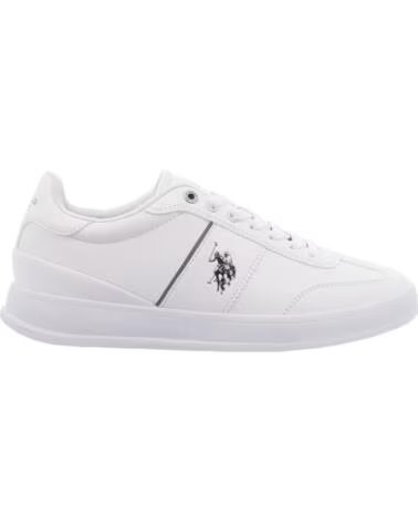 US POLO ASSN BASKETS CASUAL POUR HOMME BLANC BLANCO