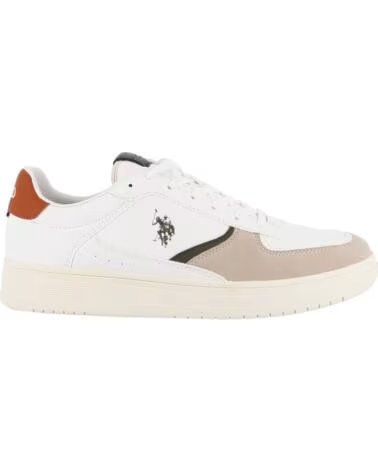 US POLO ASSN BASKETS CASUAL POUR HOMME EN BLANC BLANCO