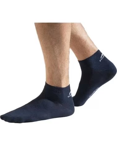 FLUCHOS Calcetines 080-Ca0010 Tobillero en negro para hombre NAVY-RAYAS