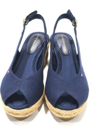 TOMMY HILFIGER ESPADRILLAS IN JUTA DA DONNA FW09228 BLU AZUL