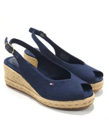 TOMMY HILFIGER ESPADRILLAS IN JUTA DA DONNA FW09228 BLU AZUL