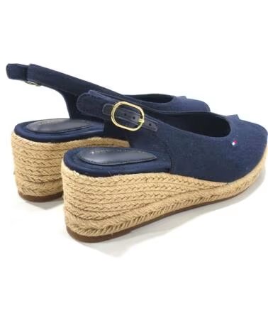 TOMMY HILFIGER ESPADRILLAS IN JUTA DA DONNA FW09228 BLU AZUL