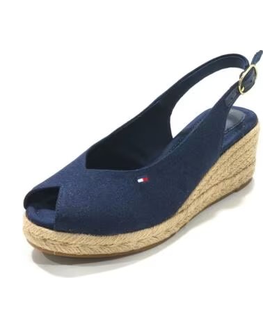 TOMMY HILFIGER ESPADRILLAS IN JUTA DA DONNA FW09228 BLU AZUL