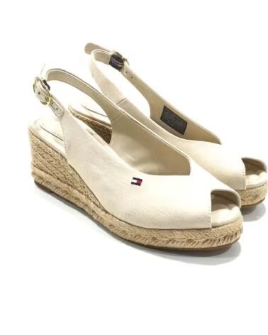 SANDALES COMPENSEES TOMMY HILFIGER POUR FEMME EN BEIGE BEIG