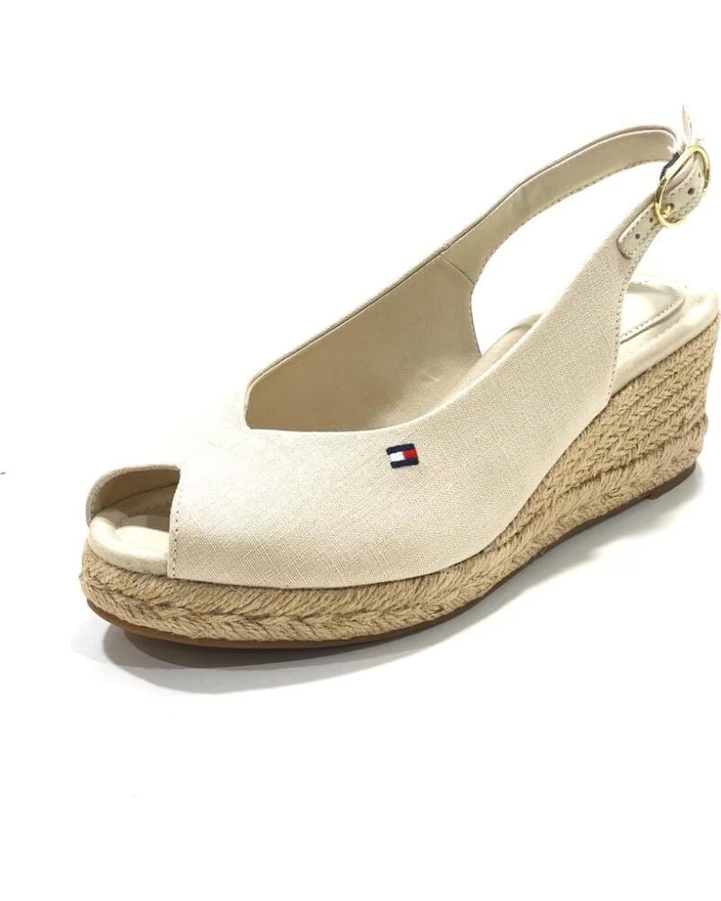 SANDALES COMPENSEES TOMMY HILFIGER POUR FEMME EN BEIGE BEIG