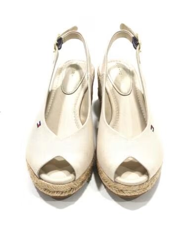 SANDALES COMPENSEES TOMMY HILFIGER POUR FEMME EN BEIGE BEIG