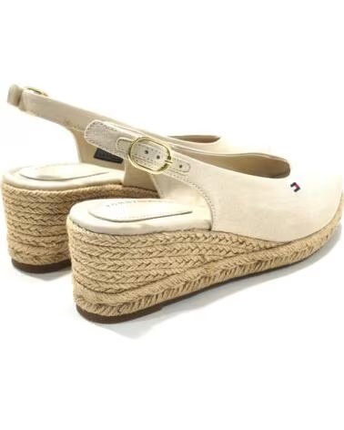 SANDALES COMPENSEES TOMMY HILFIGER POUR FEMME EN BEIGE BEIG