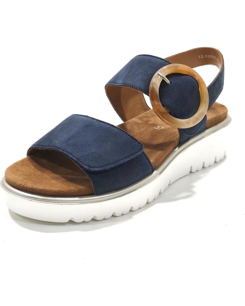 SANDALO DA DONNA ARA SHOES IN BLU CON FIBBIA DECORATIVA AZUL