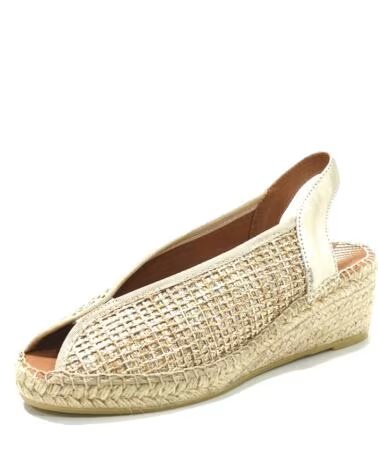 VIGUERA ESPADRILLE COMPENSÉE OR FEMME ORO