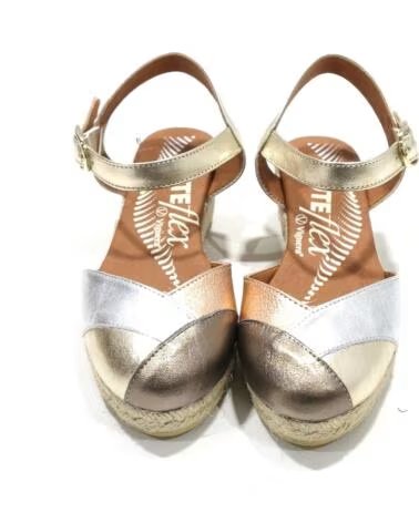 VIGUERA SANDALES COMPENSÉES POUR FEMME COULEUR MÉTAL METAL