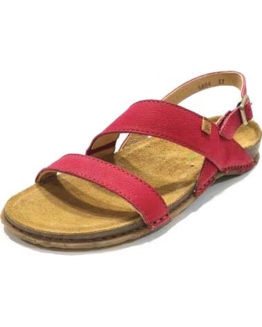 SANDALES EN CUIR ROUGE POUR FEMME EL NATURALISTA ROJO