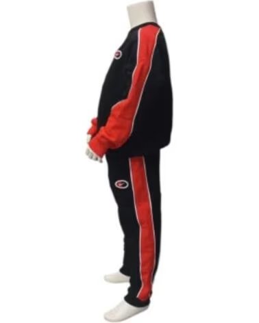 SURVÊTEMENT NIKE NKN FLEECE CREW SET FT25 NOIR ROUGE 86N293-023 GARÇON FILLE