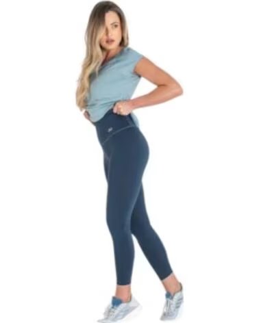 DITCHIL LEGGINS GENUINE BLAU SHARK LG1040-419 BEQUEME LEGGINGS DAMEN HIGH WAIST