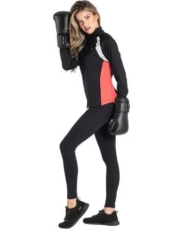 DITCHIL T-SHIRT MANCHES LONGUES HALF ZIP TRIX NOIR GRIS ROUGE HN9005-900