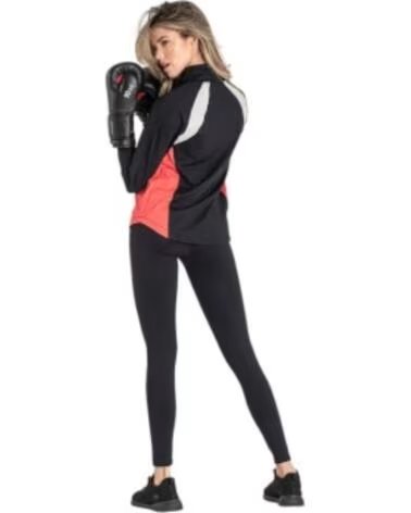DITCHIL T-SHIRT MANCHES LONGUES HALF ZIP TRIX NOIR GRIS ROUGE HN9005-900