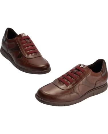 PITILLOS ZAPATILLAS CASUAL DE PIEL PARA MUJER ROJO