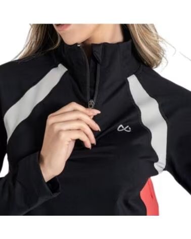DITCHIL T-SHIRT MANCHES LONGUES HALF ZIP TRIX NOIR GRIS ROUGE HN9005-900