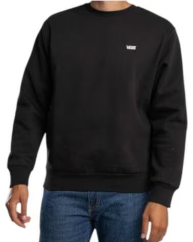 VANS LEFT CHEST CREW SUDADERA VN000RA0BLK1 NEGRO HOMBRE