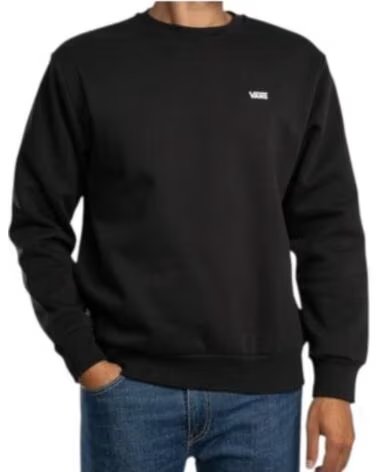 VANS LEFT CHEST CREW SUDADERA VN000RA0BLK1 NEGRO HOMBRE