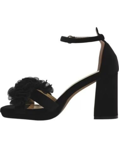 AZAREY SANDALES À TALONS HAUTS AVEC FLEURS POUR FEMME NEGRO