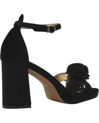 AZAREY SANDALES À TALONS HAUTS AVEC FLEURS POUR FEMME NEGRO