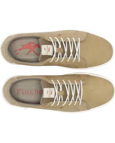 FLUCHOS BASKETS EN CUIR POUR HOMME BEIGE