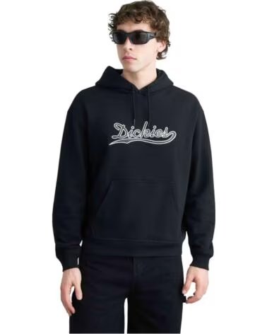 FELPA CON CAPPUCCIO DICKIES DA UOMO NERO BLACK
