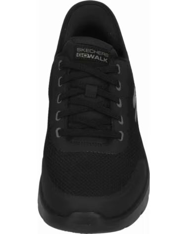 SKECHERS GO WALK SLIP INS CHAUSSURES HOMME 216332-BBK BLACK TEXTILE SYNTHETIC NEGRO