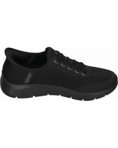 SKECHERS GO WALK SLIP INS CHAUSSURES HOMME 216332-BBK BLACK TEXTILE SYNTHETIC NEGRO