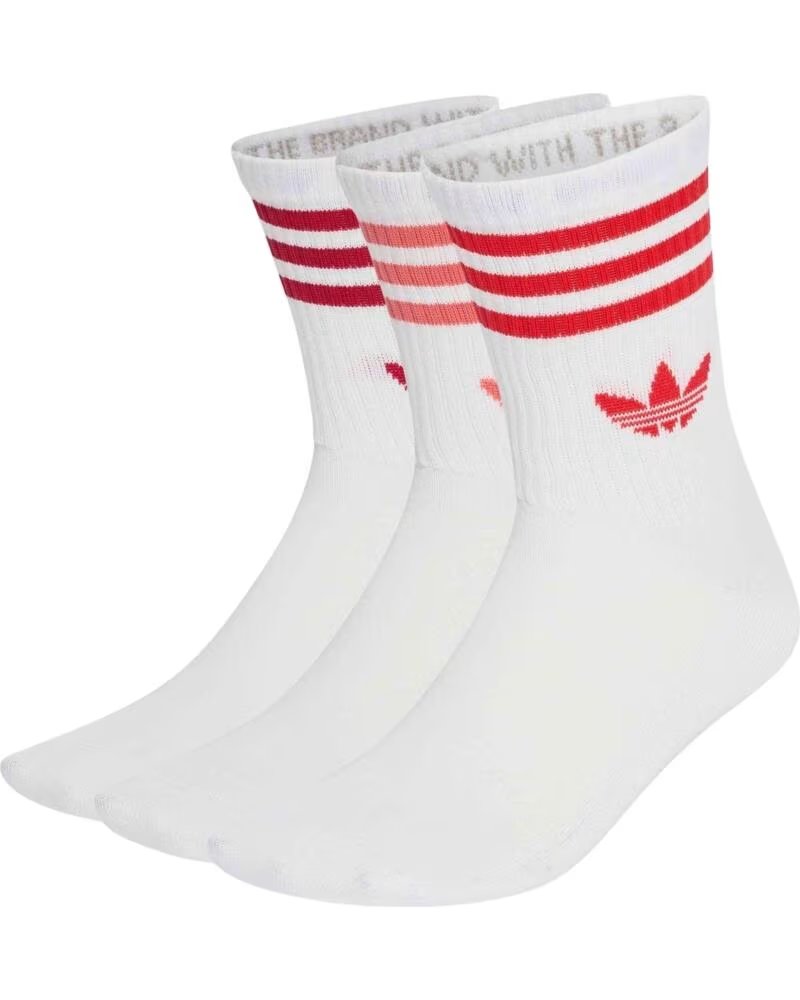 ADIDAS MEIAS DESPORTIVAS UNISSEXO BRANCO VERMELHO ROJO