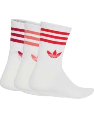 ADIDAS MEIAS DESPORTIVAS UNISSEXO BRANCO VERMELHO ROJO