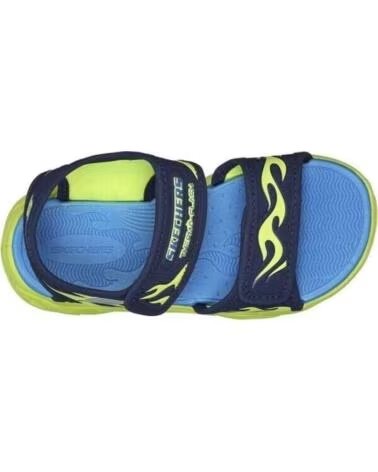 SKECHERS THERMO-FLASH SANDALIAS INFANTILES AZUL Y VERDE