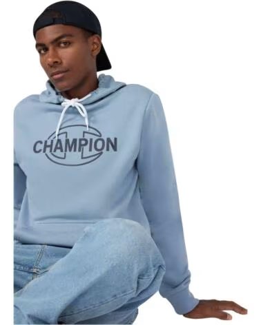 CHAMPION OUTERWEAR FELPA CON CAPPUCCIO UOMO BLU AZUL