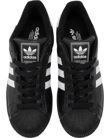 ADIDAS SCARPE DA GINNASTICA JI0079 SUPERSTAR CBLACK-FTWWHT-CBLACK NEGRO
