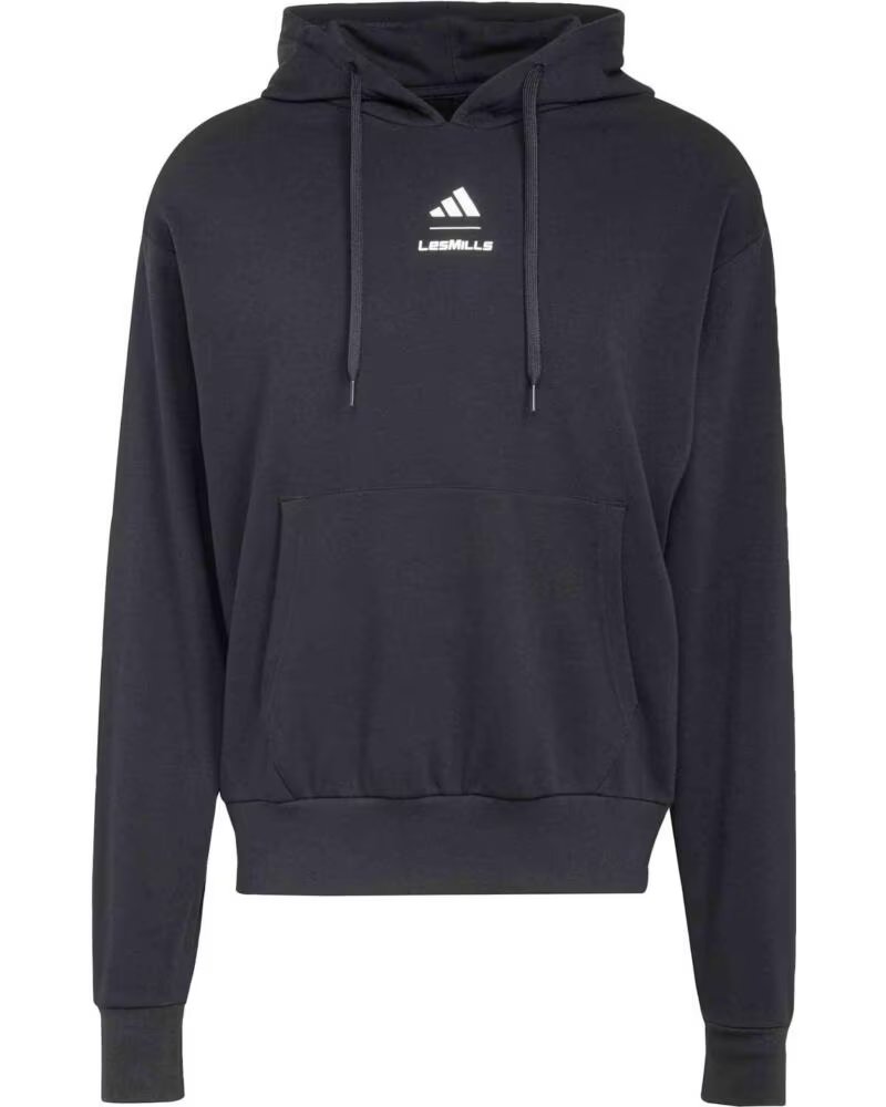 ADIDAS FELPA CON CAPPUCCIO LES MILLS UOMO NEGRO