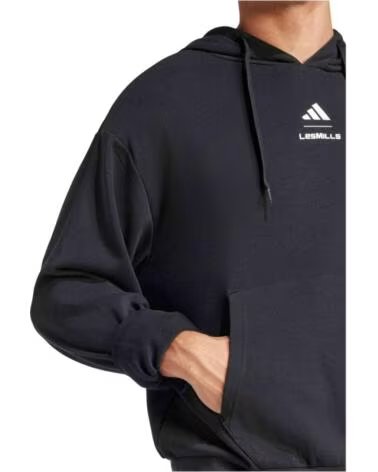 ADIDAS FELPA CON CAPPUCCIO LES MILLS UOMO NEGRO