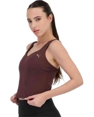 PUMA CANOTTA SPORTIVA MARRONE DA DONNA MARRóN
