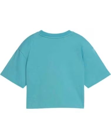 PUMA T-SHIRT BAMBINO BLU CON LOGO AZUL