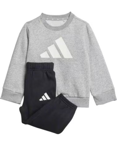ADIDAS KOMPLETTER TRAININGSANZUG T09051 UNISEX FÜR KINDER MGREYH-WHITE GRIS-NEGRO