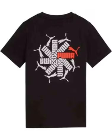 PUMA T-SHIRT ESSENTIALS LOGO BRAND 694808-01 CASUAL ENFANT NOIR NEGRO