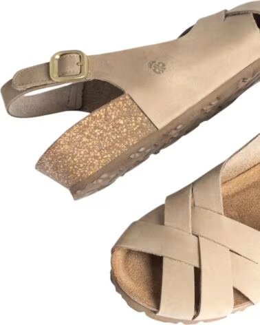 YOKONO SANDALES EN CUIR POUR FEMME BEIGE