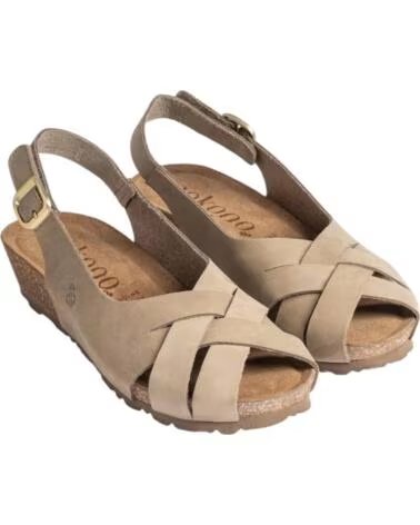 YOKONO SANDALES EN CUIR POUR FEMME BEIGE