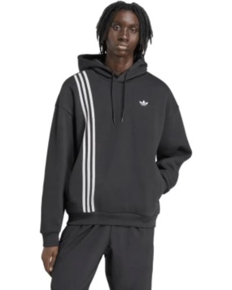 ADIDAS FELPA FRONT ST HD NERO JV9879 HOODIE UOMO