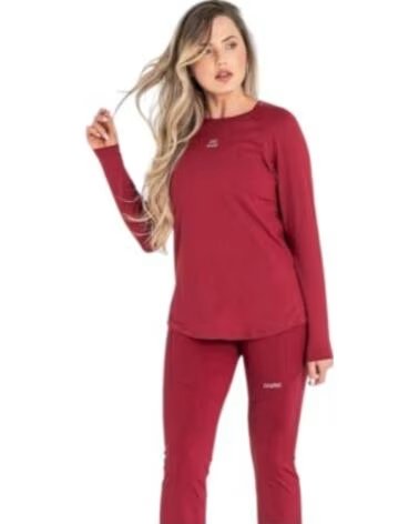 DITCHIL T-SHIRT LONG SLEEVE DIVA LS1035-519 FEMME MANCHES LONGUES ROUGE CRIMSON