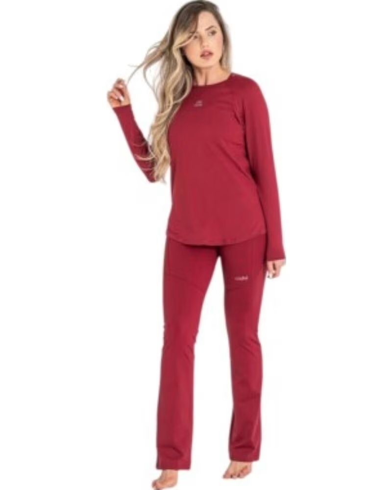 DITCHIL T-SHIRT LONG SLEEVE DIVA LS1035-519 FEMME MANCHES LONGUES ROUGE CRIMSON