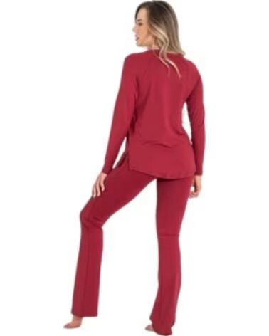 DITCHIL T-SHIRT LONG SLEEVE DIVA LS1035-519 FEMME MANCHES LONGUES ROUGE CRIMSON
