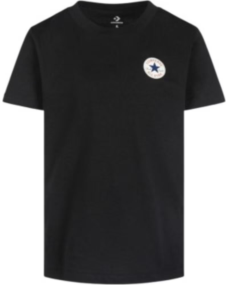 CONVERSE BEDRUCKTES T-SHIRT CHUCK TAYLOR PATCH 9C9506-023 CASUAL KINDER NEGRO
